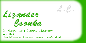 lizander csonka business card